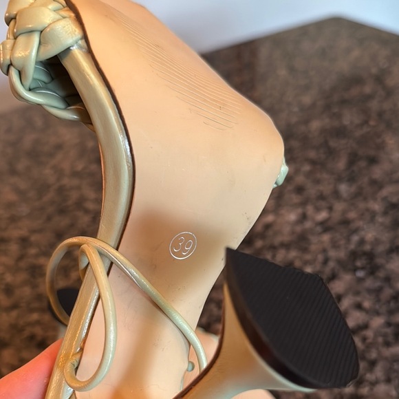 Bai beioi deep mint Green margarita Heels and Woven with lace ankle strap 8.5 - Picture 11 of 11